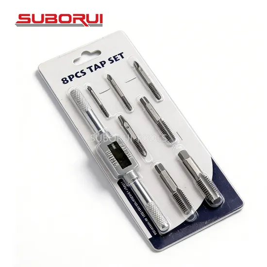 Suborui China Suppliers Metric Tap Set M3-M12 Hand Threading Repair Tools with Tap Wrench